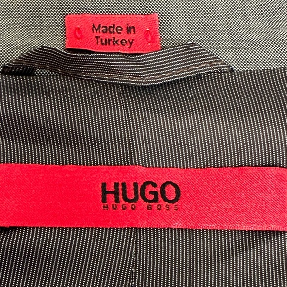 HUGO BOSS Aamon Hago Sport Coat Blazer Jacket Gray Wool Mohair Career, Size 36S - Picture 10 of 13